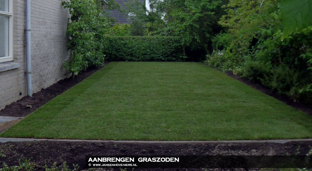 Aanbrengen graszoden