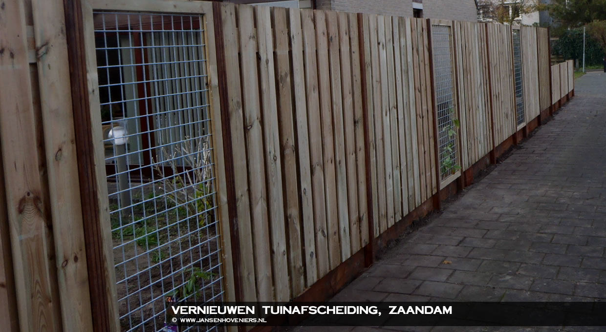 Vervangen tuinafscheiding Zaandam