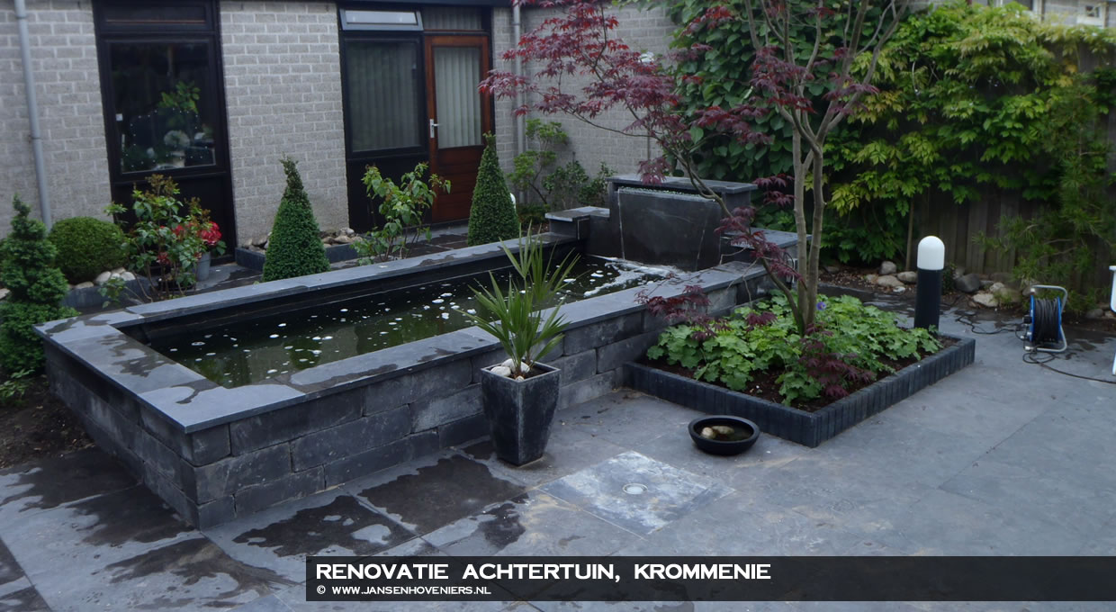 Renovatie achtertuin, Krommenie